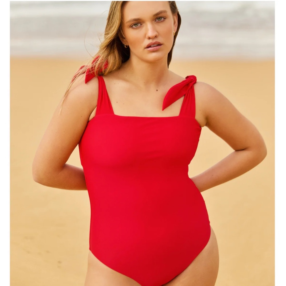 Red Saint Somebody One-Piece Swimsuit